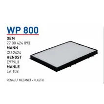 Фильтр салона WUNDER FILTER WP-800