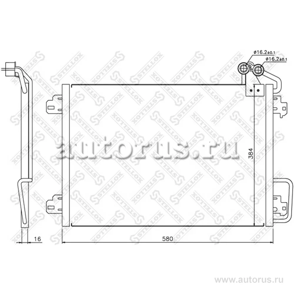 Радиатор конд. Renault Megane/Scenic 99-01 STELLOX 10-45197-SX
