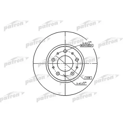 Диск тормозной передний VOLVO: 740 84-92, 740 KOMBI 85-92, 940 90-9 PATRON PBD1697
