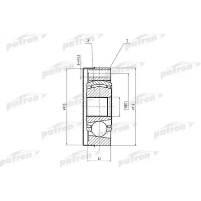 ШРУС внутренний 34x112 TOYOTA CAMRY MCV20/SXV20 96-01 PATRON PCV1566