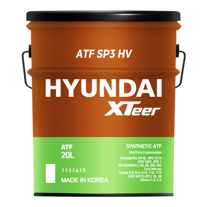 Масло трансмиссионное для АКПП синт. HYUNDAI XTeer ATF SP3 HV, 20 л 1121415