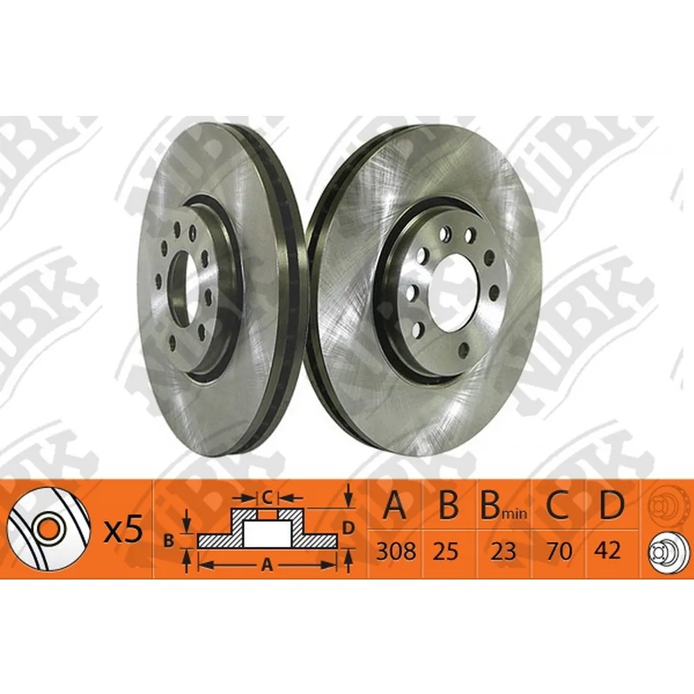 Диск тормозной передний OPEL ASTRA G,H/MERIVA/ZAFIRA// SAAB 9-5 NIBK RN1392