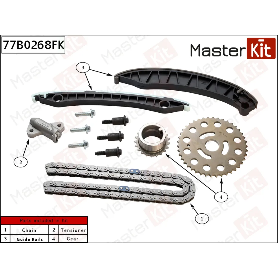 К-кт цепи ГРМ MASTERKIT 77B0268FK