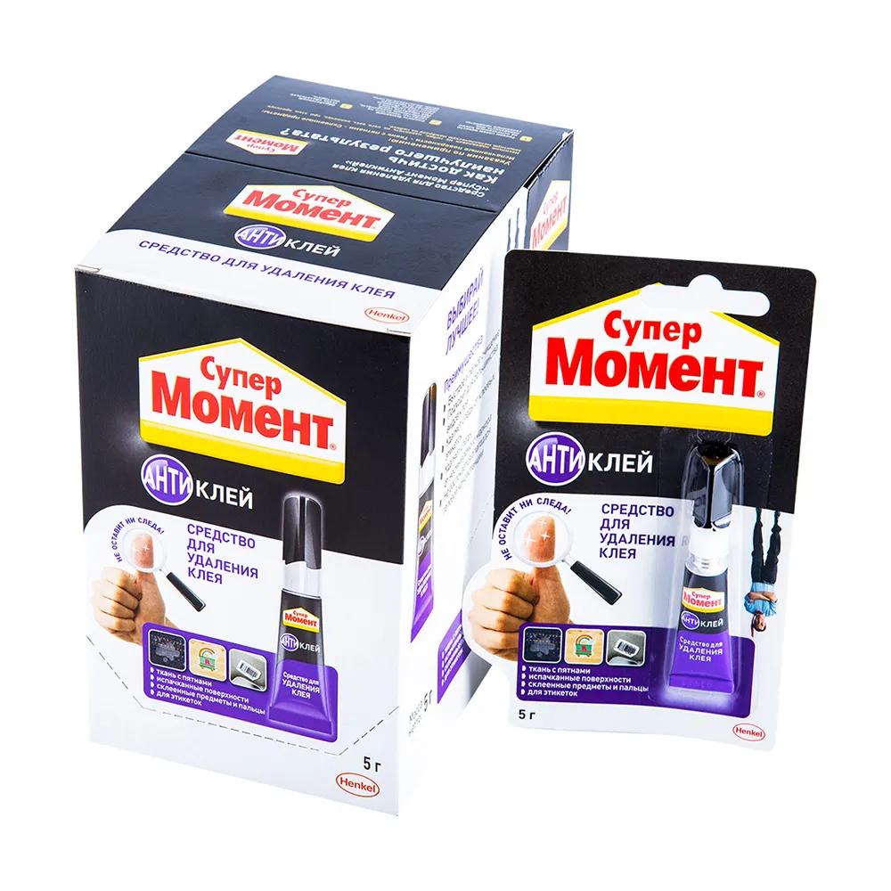 Удалитель клея Супер Момент Антиклей 5 гр HENKEL 51064