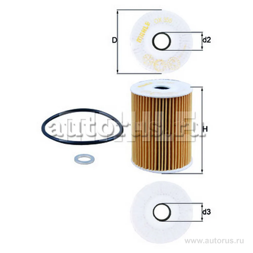 Фильтр масляный GENESIS (2014 -) KNECHT/MAHLE OX355D