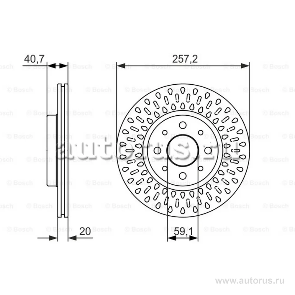 Диск тормозной передний BOSCH 0 986 479 875