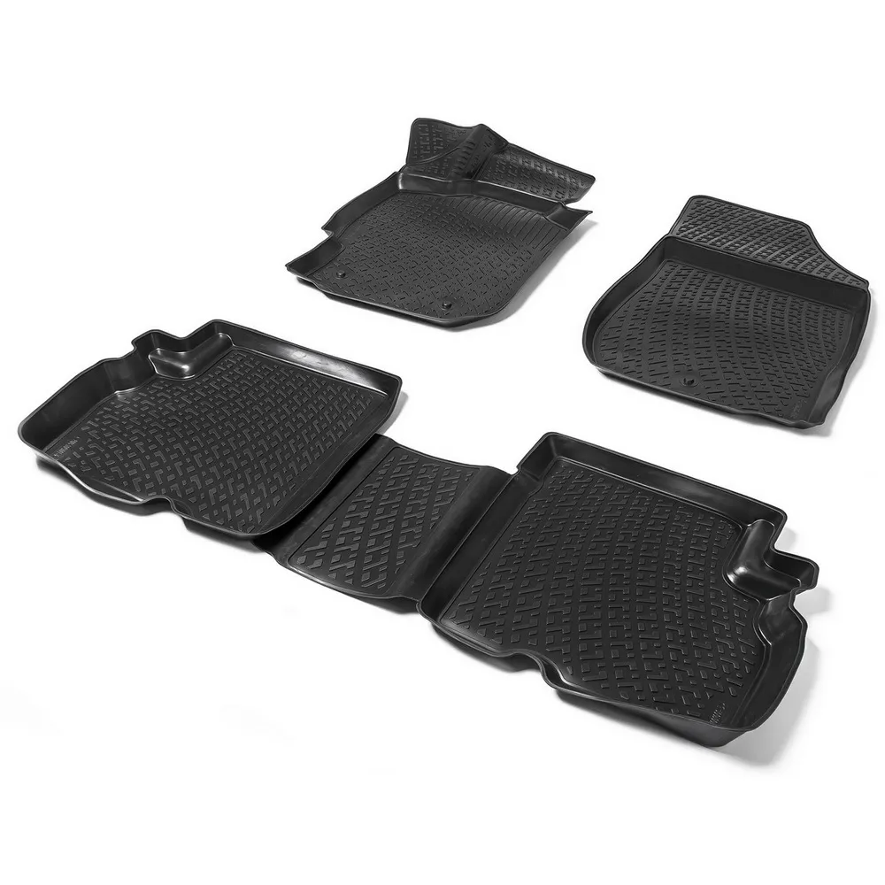 Коврики салона Nissan Almera черный полиуретан 4 части AutoFlex 99041001001