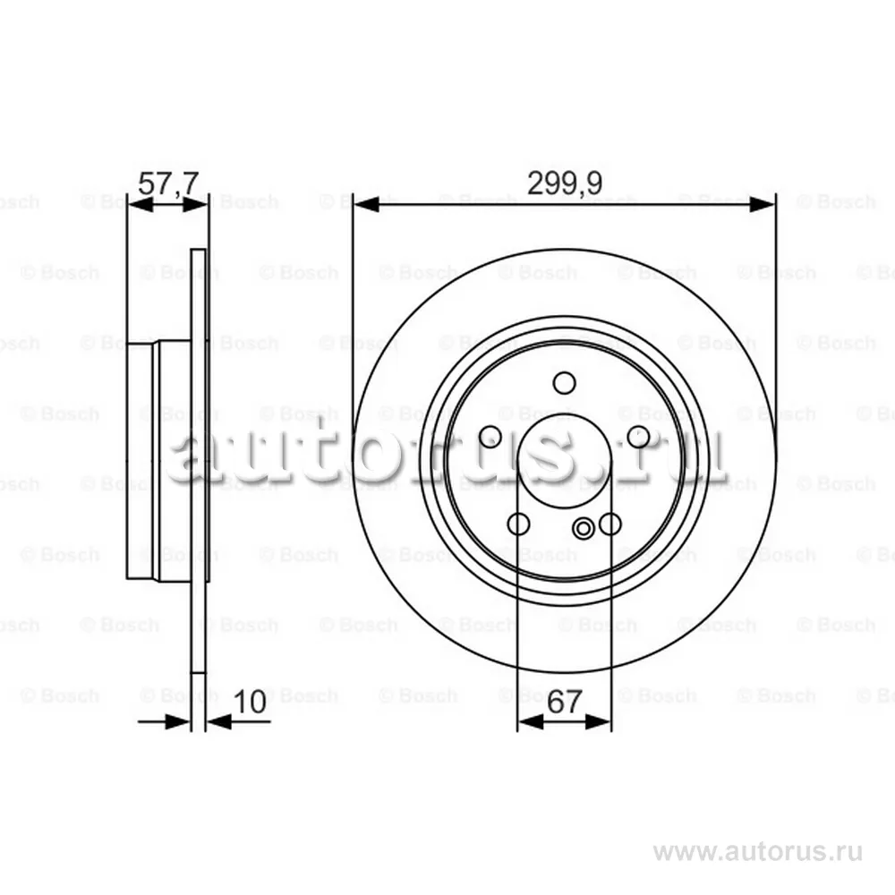 Диск тормозной передний BOSCH 0986479S92