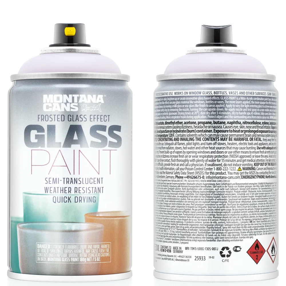 Краска GLASS PAINT розовая MONTANA CANS GP3225