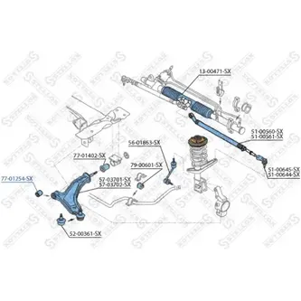 Сайлентблок рычага Land Rover Freelander 1.8/1.8i/2.0Di/2.0TD/2.5 V STELLOX 77-01254-SX