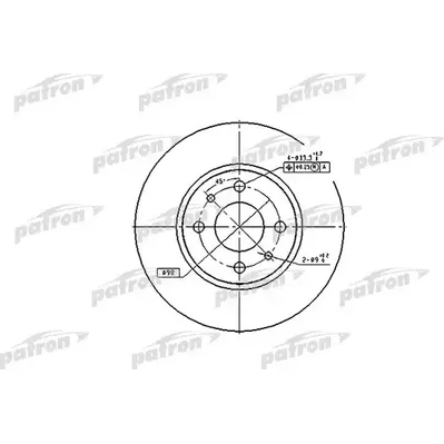 Диск тормозной задний ALFA ROMEO: 164 87-98, FIAT: BRAVO 07-, CROMA PATRON PBD1790