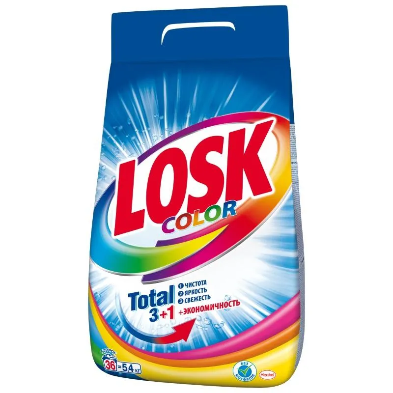Порошок стиральный ЛОСК Колор для цветного белья 5,4кг 1471012
