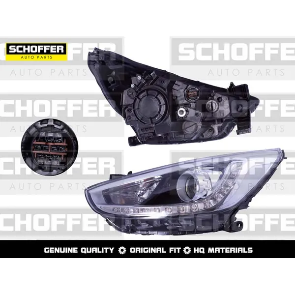 Фара левая LED Hyundai Solaris (I 2012-2014) SHF12012