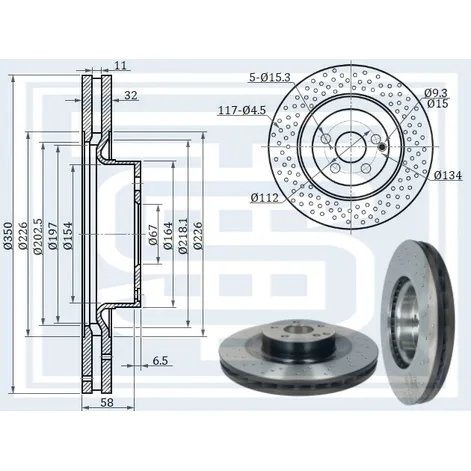Диск тормозной MER W221 передний STARKE 172-901