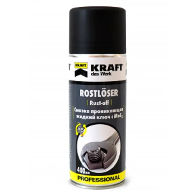 Смазка проникающая Жидкий ключ с MoS2 400 мл KRAFT KF004