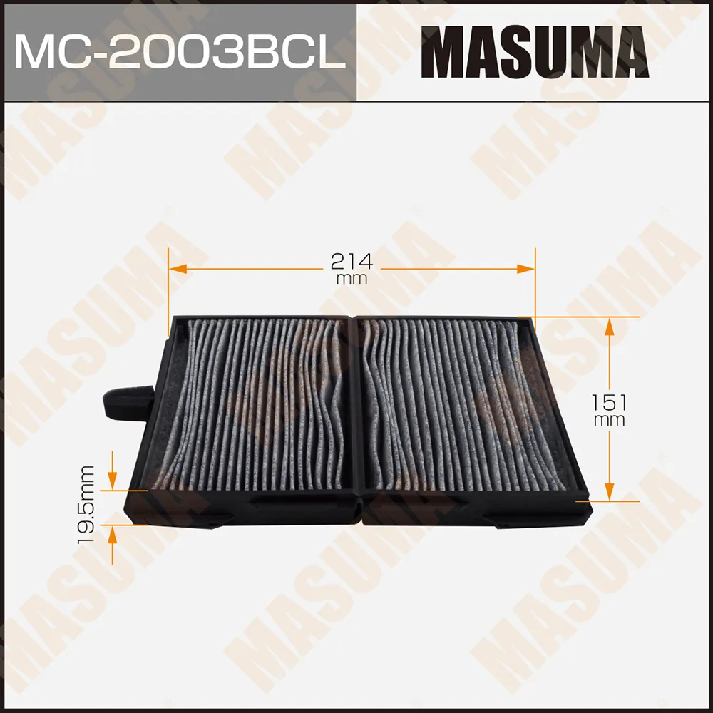 Фильтр салона уголь.TOYOTA CARINA 92= MASUMA MC2003BCL