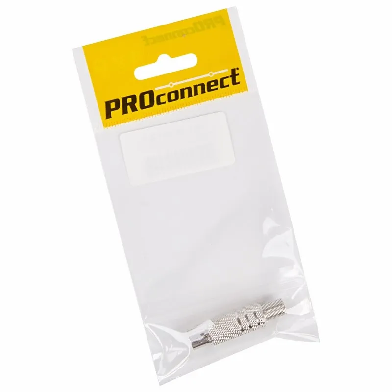 Разъем антенный на кабель, (штекер-TV никель с пружиной), (1шт.) (пакет) PROconnect PROconnect 05201147