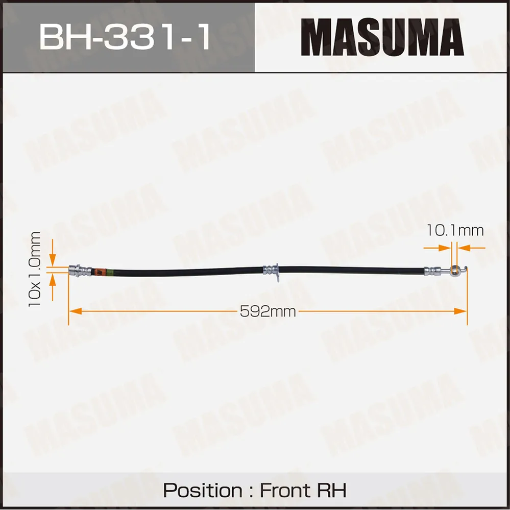 Шланг тормозной передний R TOYOTA ALLEX MASUMA BH-331-1