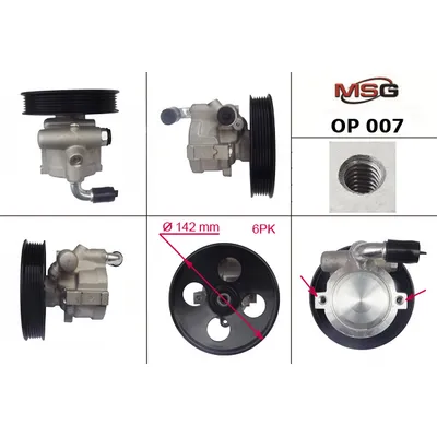 Насос гидроусилителя руля  OPEL OMEGA B (25_, 26_, 27_) 94-03,OMEGA B универсал (21_, 22_, 23_) 94-0 MSG OP 007
