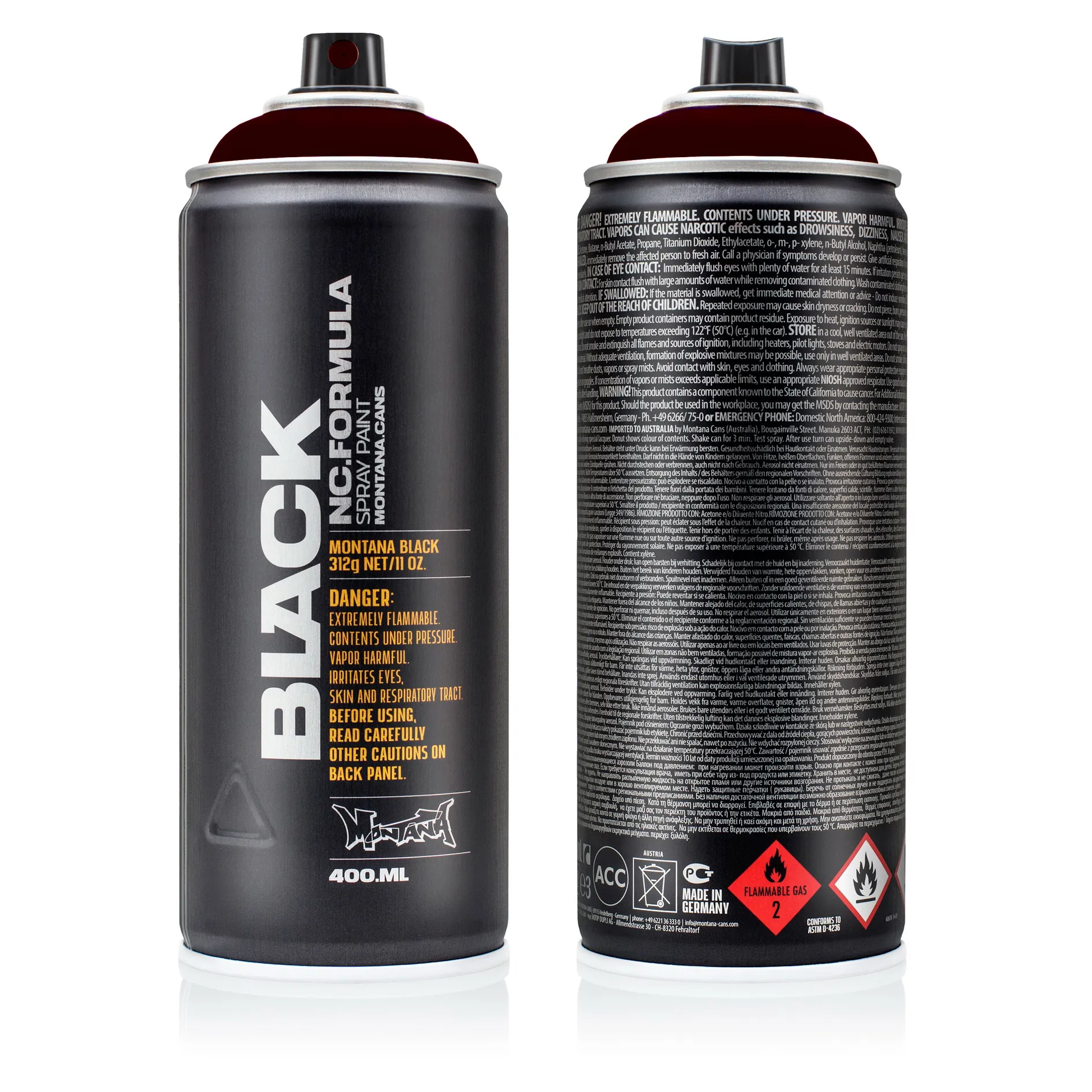 Краска BLACK вишня MONTANA CANS 3070 BLK