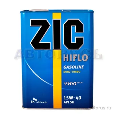 Масло моторное ZIC HIFLO 15W-40 минеральное 4 л 163119
