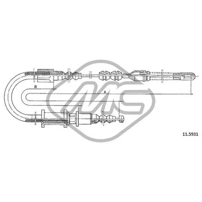Трос ручника OPL VECTRA ALL CH.K1055984… DX-RH Metalcaucho 82496