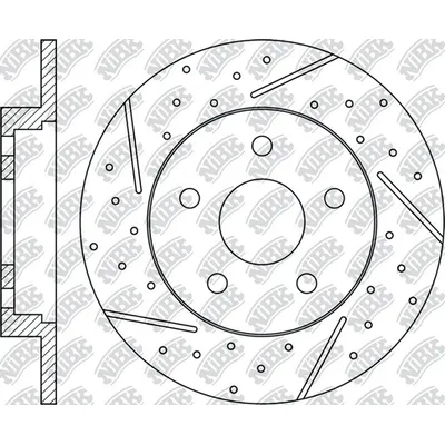 Диск тормозной задний перфорированный FORD FOCUS III 11-> NIBK RN51002DSET