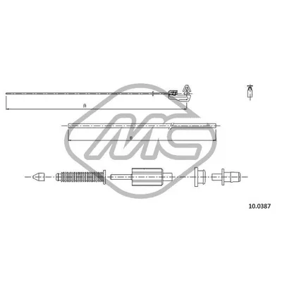 Трос газа CLIO I - II ALL Metalcaucho 83200