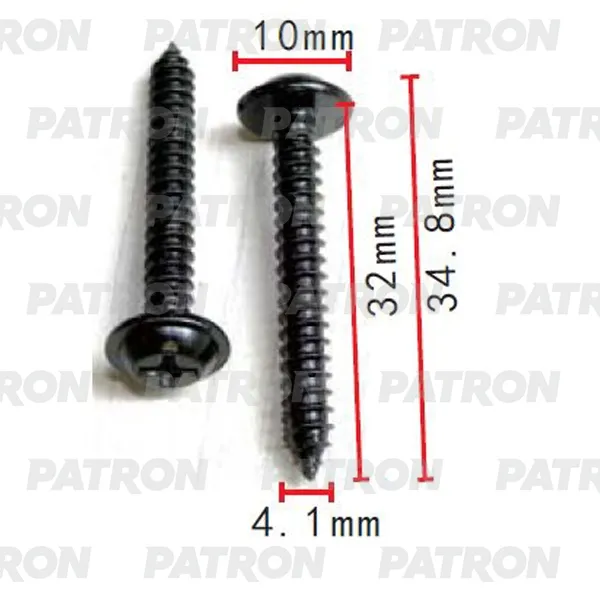Саморез Применяемость: Саморез 4.1x34.8 универсальный PATRON P372255