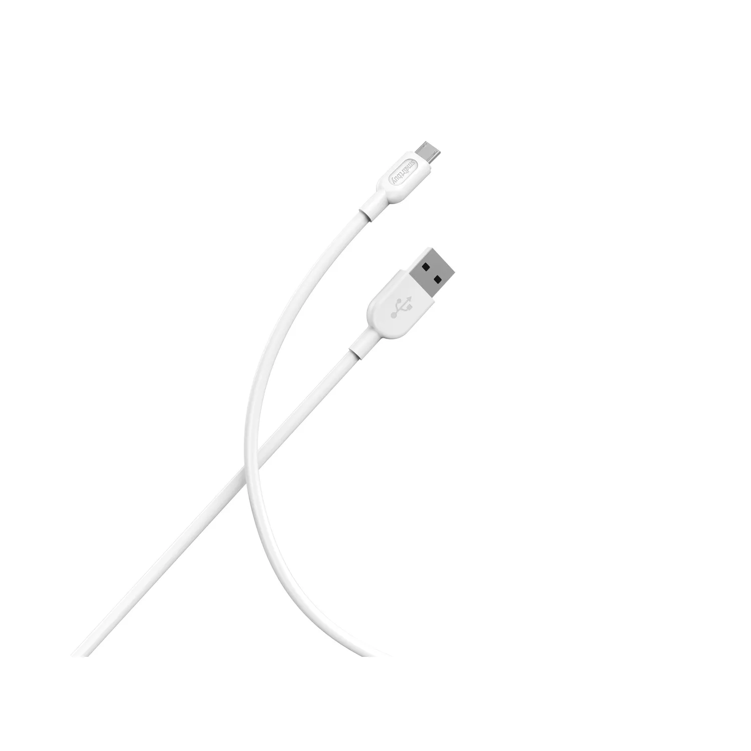 Кабель для зарядки и передачи данных S01 MICROUSB белый, 2.4а, 1 м, SMARTBUY IK-12-S01W