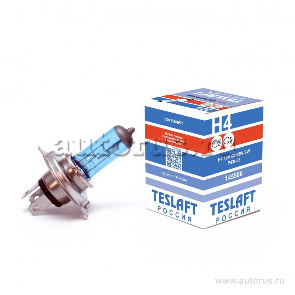 Лампа 12V H4 60/55W P43t Teslaft SW 1 шт. картон 145586