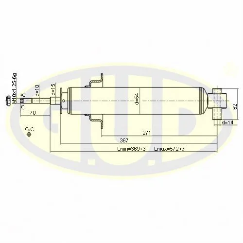 АМОРТИЗАТОР ЗАД ГАЗ BMW E38 94-01 G.U.D GSA341211