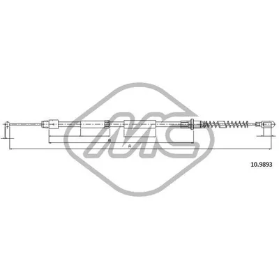 Трос ручника MER SPRINTER ALL (PT.5T) DX/SX-RH/LH Metalcaucho 81021