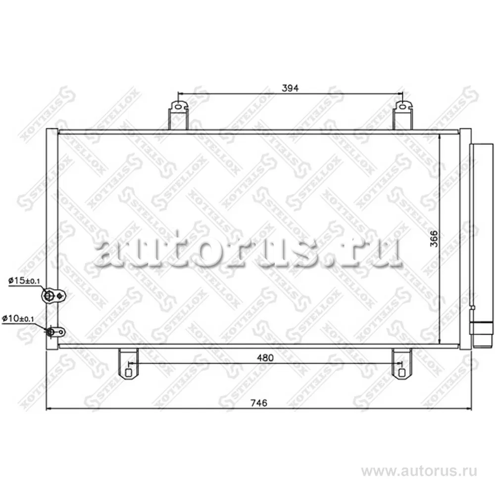 Радиатор кондиционера Toyota Camry, Lexus ES 2.4/3.5i 06-12 STELLOX 10-45719-SX