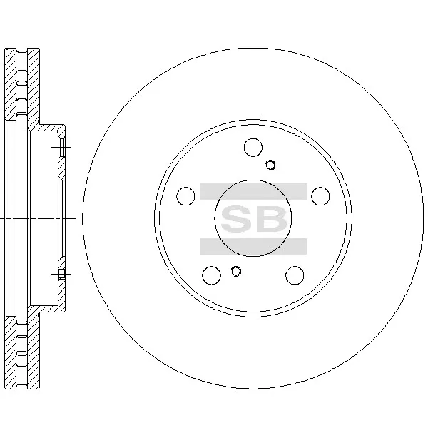 Диск тормозной передний D275 4351233043 4351244011 4351207020 SANGSIN SANGSIN BRAKE SD4042