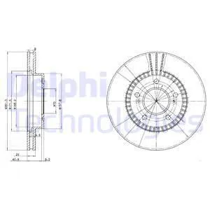 Диск тормозной передний HONDA CR-V I/HR-V/ODUSSEY / ACURA LEGEND III DELPHI BG3061