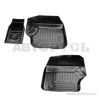 Коврики в салон ГАЗ 3302 резина черный комплект АГАТЭК VSK-00005452