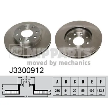Диск тормозной NIPPARTS J3300912