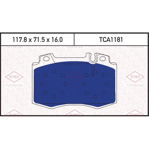 Колодки тормозные дисковые передние MERCEDES W163/W220 98-> TATSUMI TCA1181