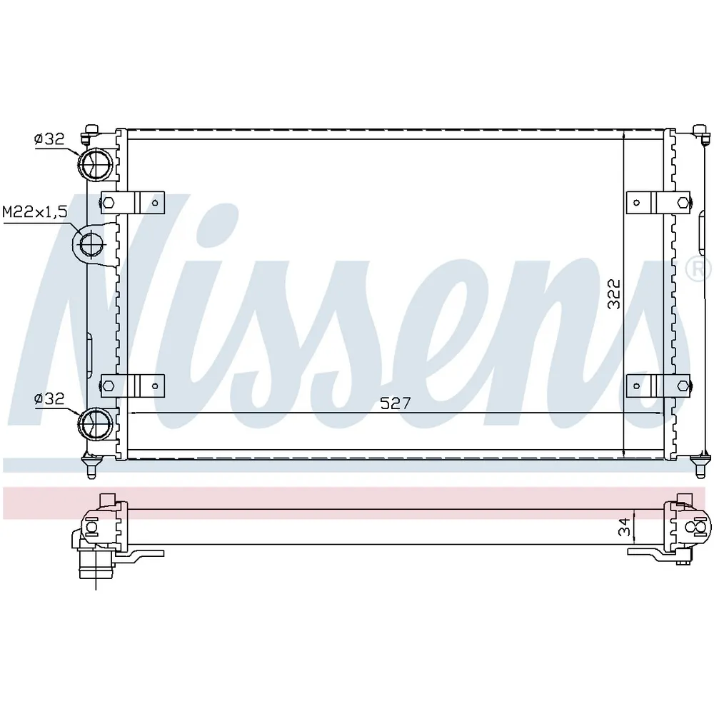 Радиатор основной NISSENS 639951