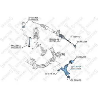 Рычаг передний левый Chevrolet Captiva 2.4/Captiva 3.2 07> STELLOX 57-03969-SX