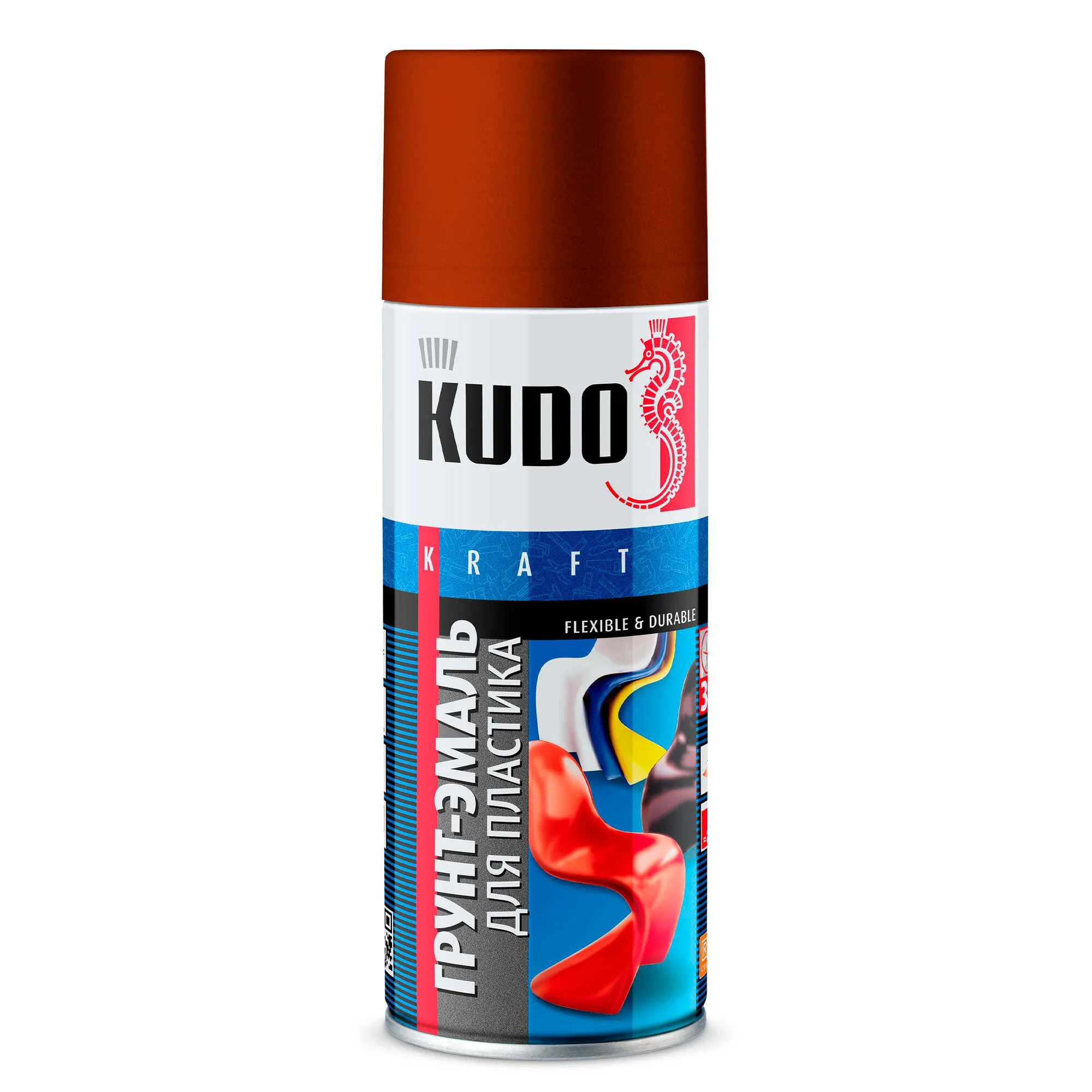 Грунт-эмаль для пластика коричневая (RAL 8017) KUDO KERRY KU6011