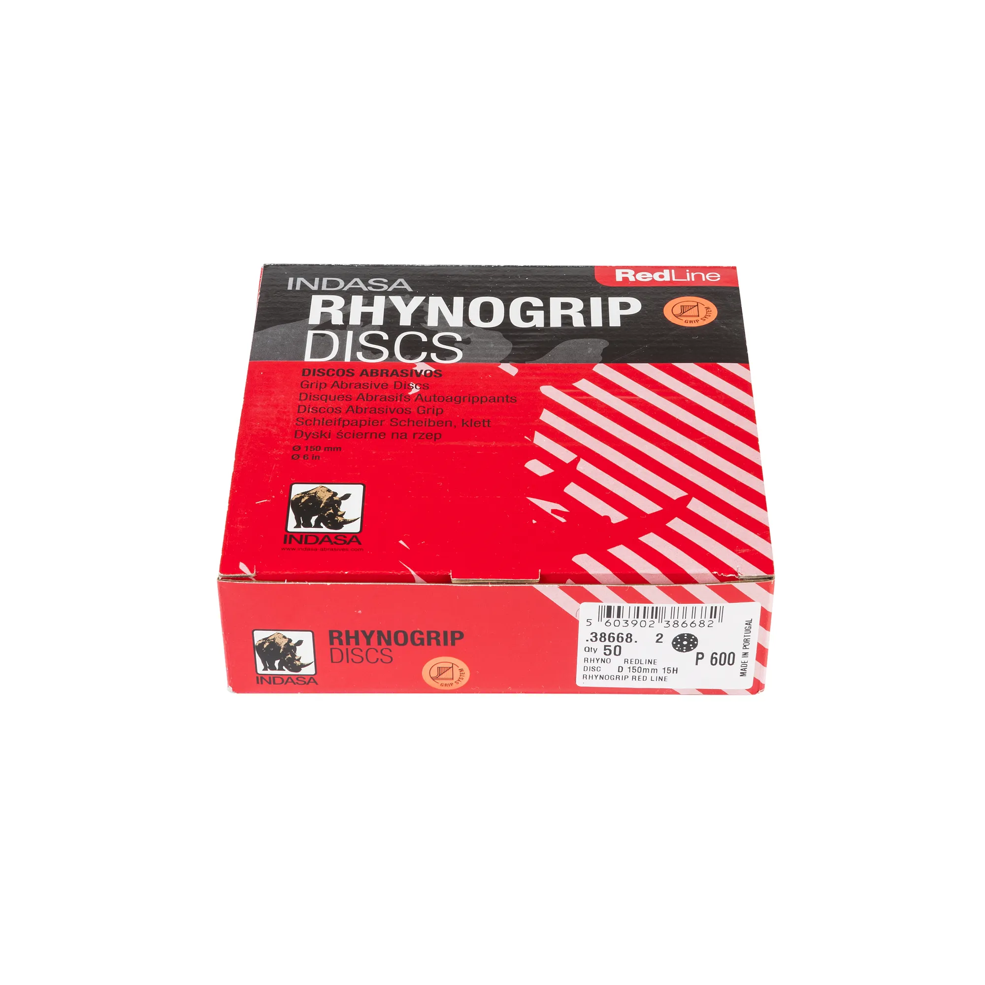 Круг RHYNOGRIP (15H) D150мм Р600 (1уп.х50шт) Indasa 38668