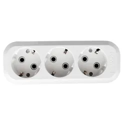Колодка с заземлением UNIVERSAL, корпус АБС пластик, 16 А, 3 гнезда MR UNIVERSAL 83229