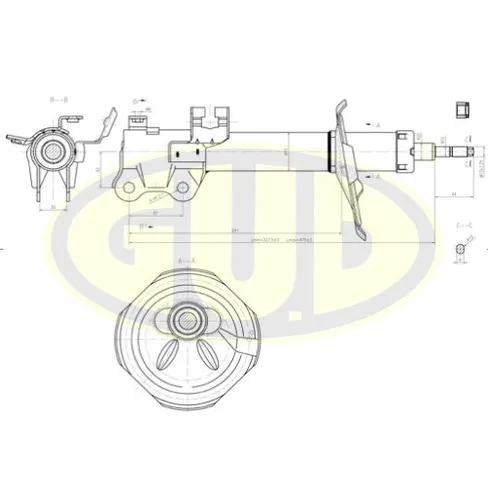 АМОРТИЗАТОР ПЕР R NIS ALMERA II 00- G.U.D GSA333310