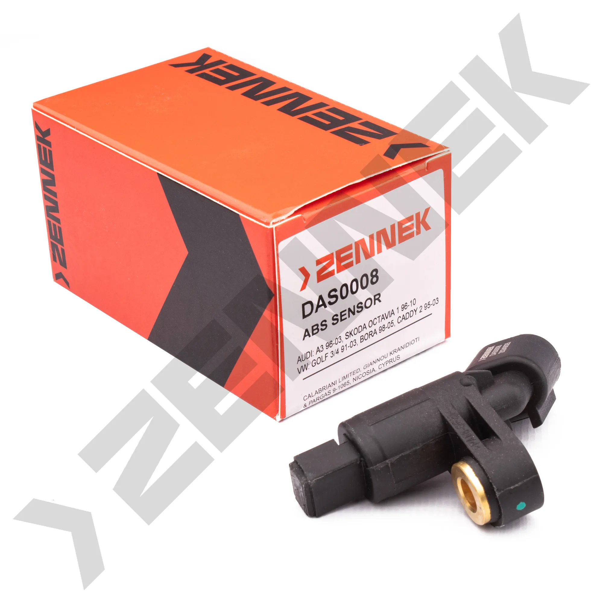 Датчик ABS передний правый AUDI A3 96-03, SKODA OCTAVIA 1 96-10 ZENNEK DAS0008