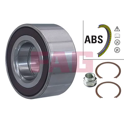 Подшипник ступицы передний (компл) FIAT Doblo 06->/Opel Corsa D ABS+ FAG 713 6063 90