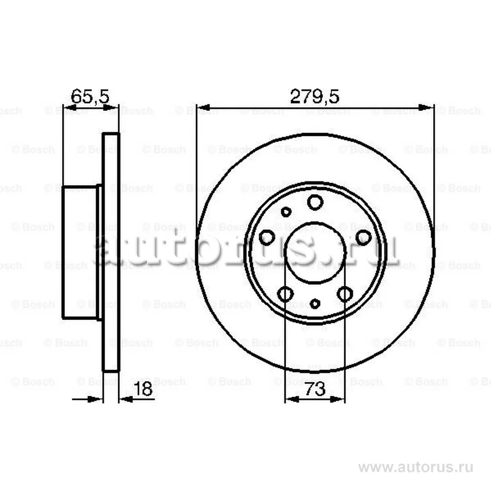 Диск тормозной BOSCH 0986478843