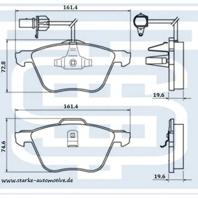 Колодки тормозные VW SHARAN передние STARKE 173-547