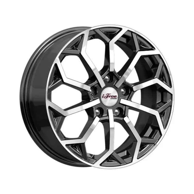 Диск литой R16 6.5J 5x112/66.6 ET38 IFREE Спейс-Нидл Блэк Джек 716804